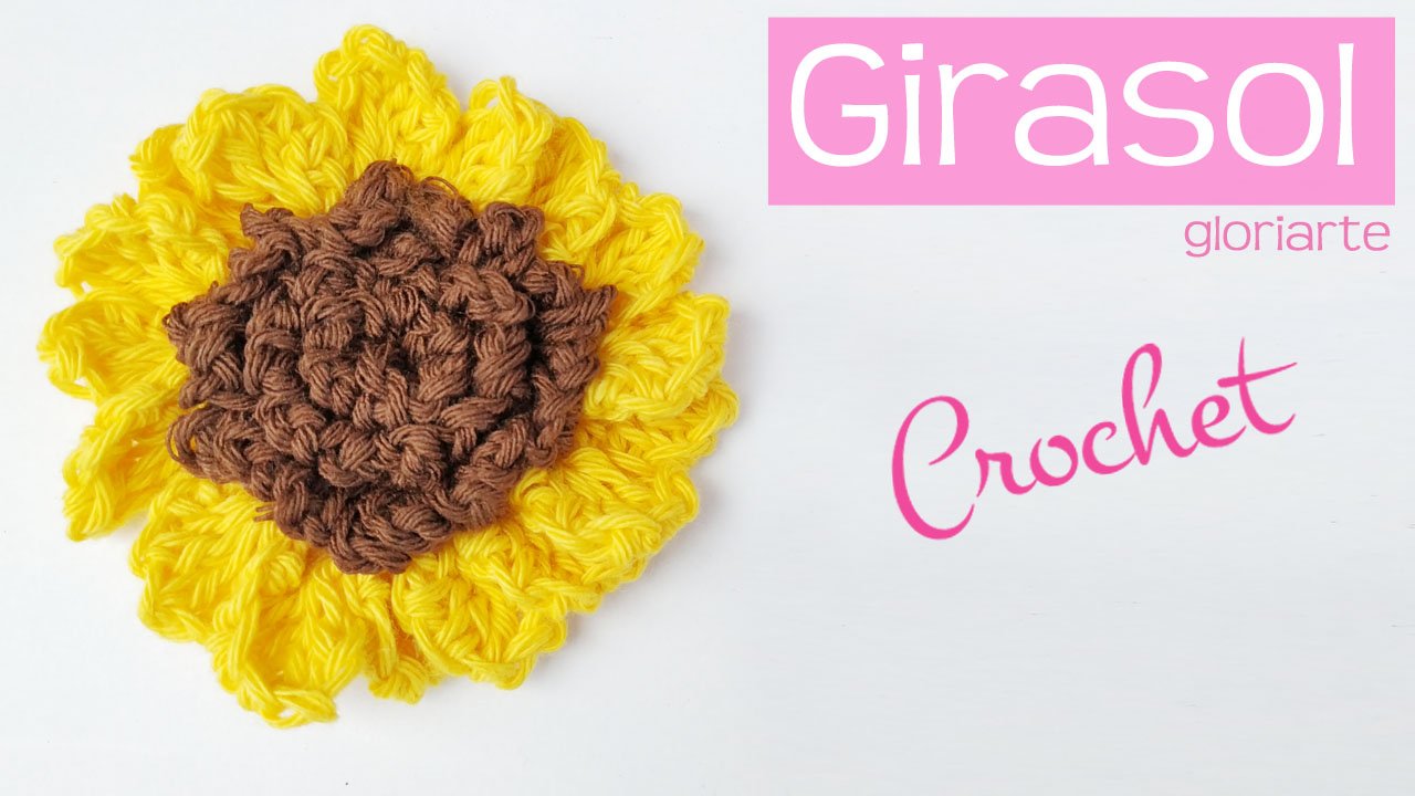 Flor Girasol crochet -