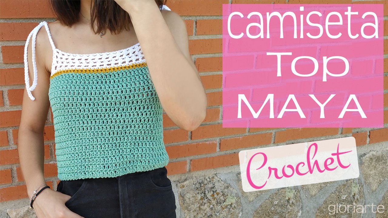 Top camiseta Maya Crochet (TODAS LAS TALLAS) -